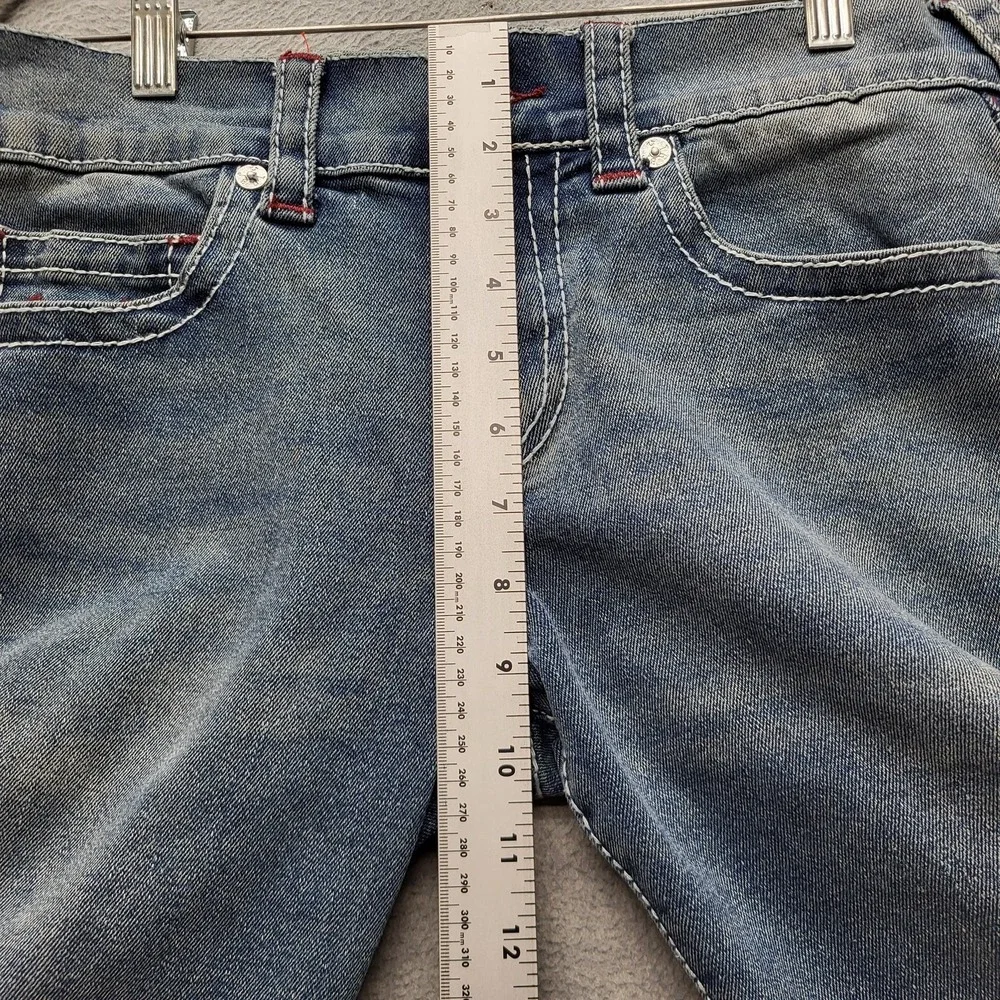 True Religion Men Jeans 30 Blue Denim Contrast‎ Stitching Embroidery Rocco